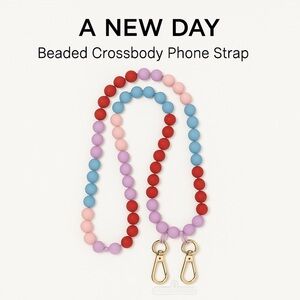 A New Day Beaded Crossbody Phone Strap with Attachment